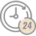 24 Stunden Erreichbarkeit, …